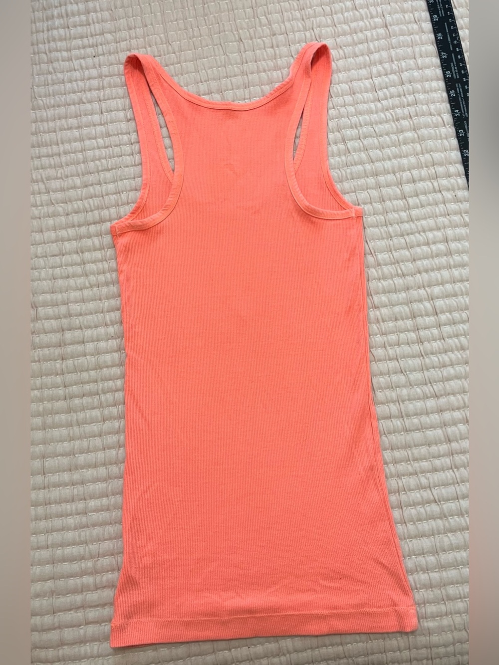 SO The Perfect Tank Top Ribbed Racerback Peach Size Small - Picture 2 of 6